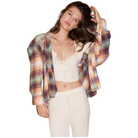 Urban Outfitters Out From Under Sweet Dreams Seamed Henley Top - Picture 8 of 8